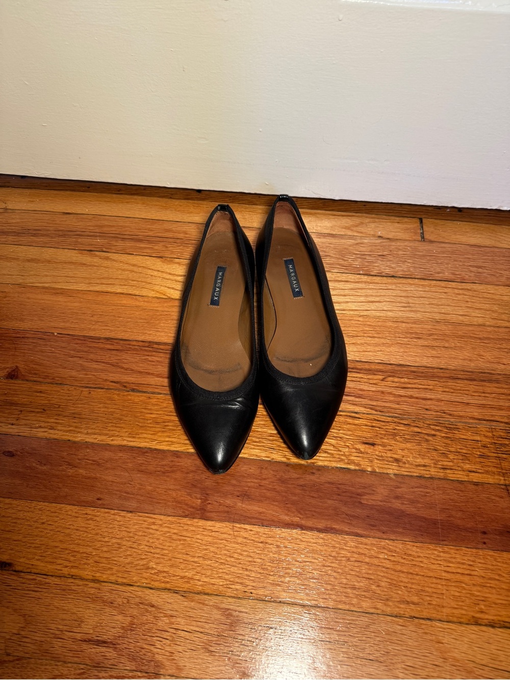Margaux Black Pointed Toe Ballet Flats
